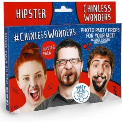 Chinless Wonders Photo Booth Selfie Party Props For Your Face [Beardy & Hipster] -Halloween Cosplay apigo03ni 35391.1626788660