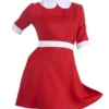Childs 8-12 Yrs Red & White Annie Orphan Girl Book Day Week Fancy Dress Costume