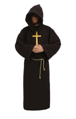 All Colours UK MADE Adult Monk Druid Fancy Dress Costume Halloween