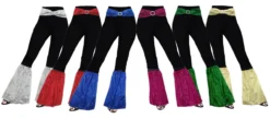 1960 70s Sequin Flares Covers & Belt Disco Soul Funk Dance Fancy Dress Set