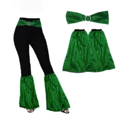 1960 70s Sequin Flares Covers & Belt Disco Soul Funk Dance Fancy Dress Set -Halloween Cosplay apioygjfn 72166.1642776863