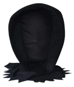 Deluxe Dark Ghoul Hood Mask See Through Face Halloween Fancy Dress Scary Headwear