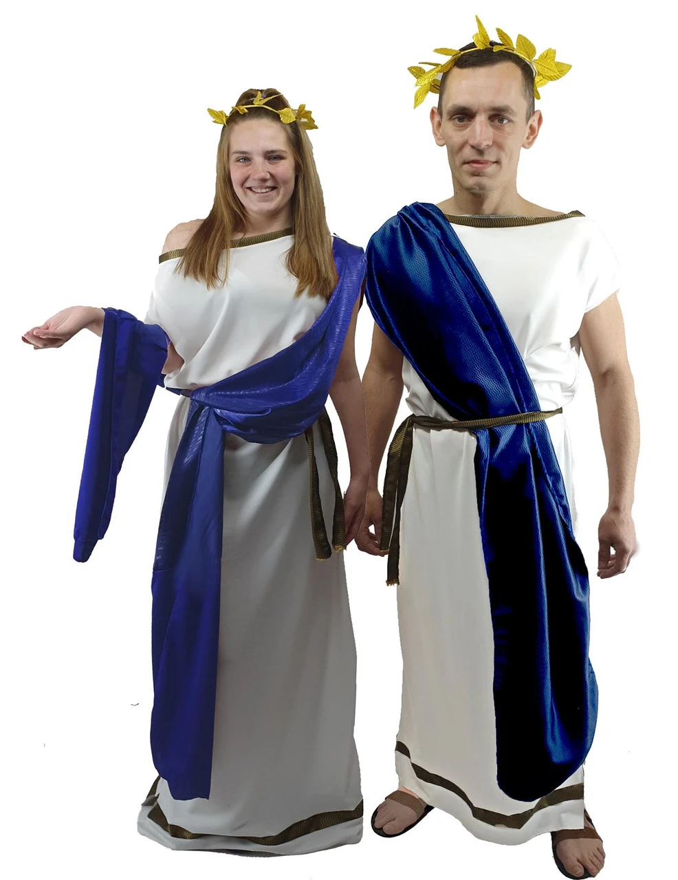 Greek God & Goddess Roman Senator Grecian Mythology Toga Robes Couples Fancy Dress 3 Greek God & Goddess Roman Senator Grecian Mythology Toga Robes Couples Fancy Dress - Image 3