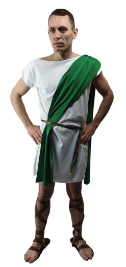 Adult Mens Roman Greek Pleb Plebeian Toga Tabard & Sash Historical Fancy Dress Costume -Halloween Cosplay apiymvjr8 86457.1620416469