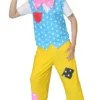 Mens Mr. Tumbles Waistcoat Bow Tie Trousers Kids Entertainer Fancy Dress Outfit