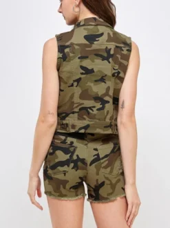 Camo Denim Vest -Halloween Cosplay ba