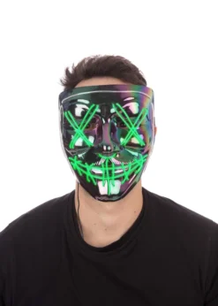 Anarchy Iridescence Light Up LED Mask Halloween Fancy Dress