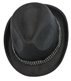 Adults Black Diamante Trilby Hat Jacko Micheal Jackson Billie Jean Pop Star Fancy Dress Costume Accessory [One Size] -Halloween Cosplay c0ba09e6 72ff 40fb ba86 e5d291b33f8b 02870.1679994055