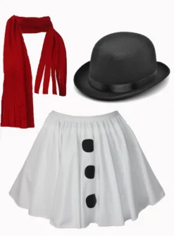 Adults White Snowgirl Snowman Snow Christmas Xmas Festive Outfit Costume Red Scarf Sash -Halloween Cosplay c96b0d7d 66f3 409a 8b66 e4819830a01f 49453.1645097910