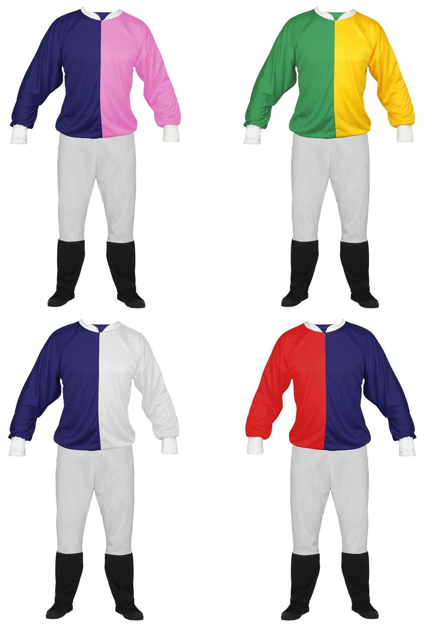 Adults Unisex Jockey Top & Jodhpurs With Boots Covers Horse Racing Grand National Fancy Dress Costume 3 Adults Unisex Jockey Top & Jodhpurs With Boots Covers Horse Racing Grand National Fancy Dress Costume - Image 3