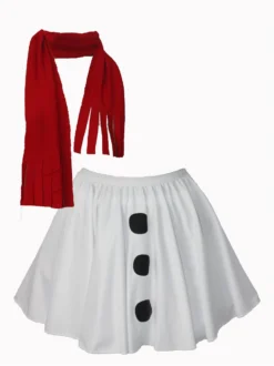 Adults White Snowgirl Snowman Snow Christmas Xmas Festive Outfit Costume Red Scarf Sash -Halloween Cosplay d5023fc5 63b2 47e9 86ce 5493c852e82a 07998.1645097911