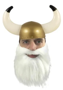 Medieval Norse Warrior Viking Horned Hat & Beard Fancy Dress -Halloween Cosplay d845e7fe 47ad 4ac8 bded 90e89c03e237 75855.1641821464