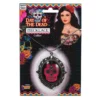 Ladies Pink Sugar Skull Day Of The Dead Mexican Fancy Dress Gothic Necklace