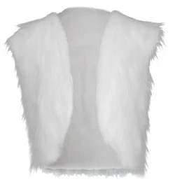 Adults White Yeti Sausquach Abominable Snowman Faux Fur Waistcoat Bigfoot Fancy Dress