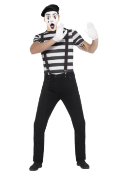 Adults Black & White Mime Costume Theatrical 1920's Artist French Street Actor Fancy Dress -Halloween Cosplay ddb8f9fe 3145 45c9 ac04 54afa799064f 42913.1652961522