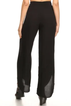 Beach Goth Black Flowy Pants -Halloween Cosplay detail 0 74588.1651106704