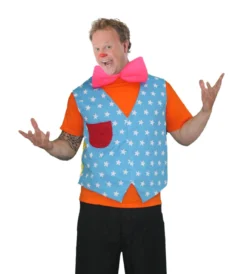 Mens Mr Tumbles Kit Waistcoat & Bowtie Fancy Dress Gigglebiz Costume