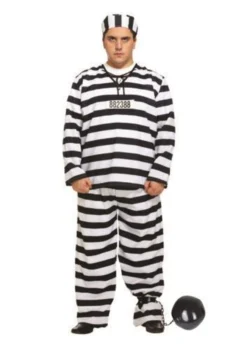 Adults Prisoner Convict Jail Chain Gang Stag Party Fancy Dress Costume [2Sizes] -Halloween Cosplay f73500b6 9236 4ee5 b509 b6812484f85c 26767.1662121090