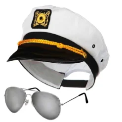 Police Captain Sargeant Sailor Captain Airline Pilot Peaked Hat & Glasses Fancy Dress Kit -Halloween Cosplay fbcda25e b5ea 48a8 86e1 7ef154ac2343 68490.1628692962