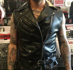 Mens Black Vegan Leather Vest -Halloween Cosplay image 9a7f6a38 a0ad 42d8 a361 eebf9a430f7b scaled