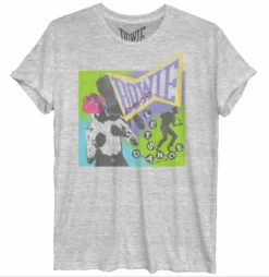 Neon Bowie Rolled Sleeve Boyfriend Tee