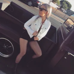 White Denim Jacket -Halloween Cosplay whitedenim